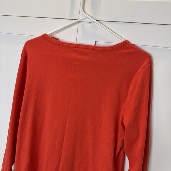 ST. JOHN'S BAY Essential Tee Womens Long Sleeve Orange XL - Picture 10 of 15